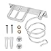 Produktbild JTWEB Haartrocknerhalter Föhnhalterung mit Kabelhalter, Föhnhalterung für Badezimmer Fönhalter und Glätteisenhalter Matt Wandmontage aus Aluminium (Silber)