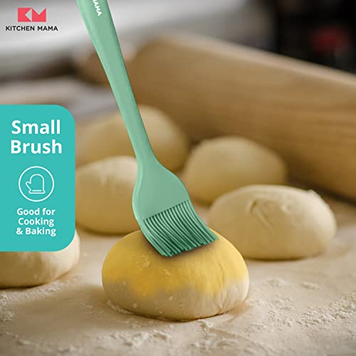 Kitchen Mama Silicone Basting Pastry Brush: Set Of 2 Heat Resistant Basting Brushes For Baking, Grilling, Cooking And Spreading Oil, Butter, Bbq Sauce, Or Marinade. Dishwasher Safe(Teal) #TOP3