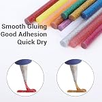 Sticks de colle chaude Glitter couleur, 8" Longue x 0.27" Glue Sticks Dia chaud Mini Taille, Craft Adhésif bâtons de cire en vrac pour les cartes, scellage, décoration de vacances, art, DIY, paquet de 36