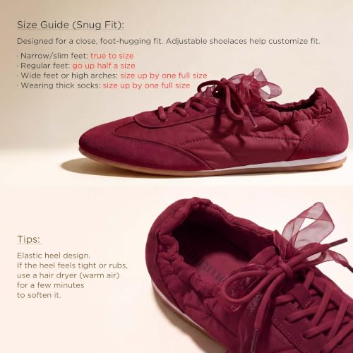 Image of iiimmu Ballet Flats Sneakers for Women Casual Walking Shoes