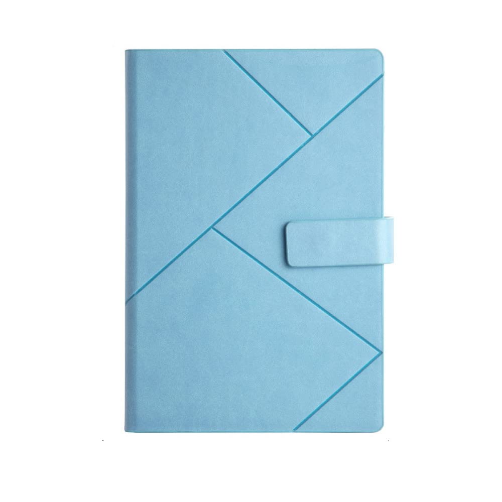 A5 B5 Bloc de notas de negocios Diarios de cuero Cuaderno para niñas Diario,Azul,A5
