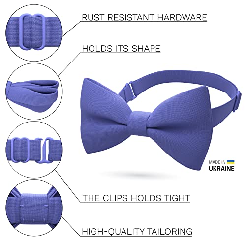 Image of Bow Tie House Mens Bowties Pre-tied Shape Clip on Bowtie Solid Men Formal Wear for kids, baby boys, toddler any age bow ties