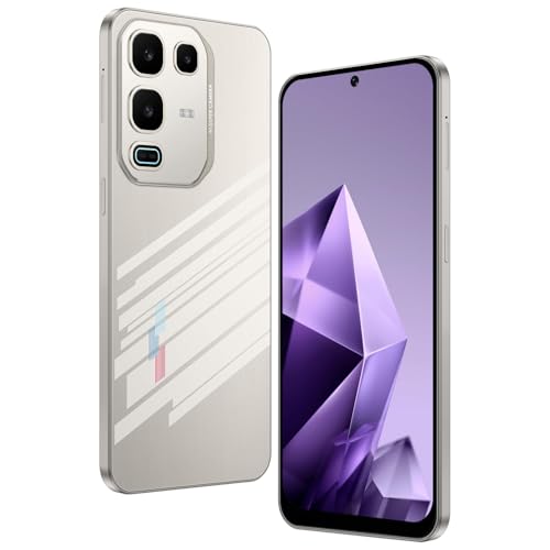 McMgc Note50Pro Unlocked Smartphone, Android 12.0 Mobile Phones 6.6'' HD+ Screen, 32GB ROM/256GB SD, 4G Dual SIM Dual Cámara, Face ID+WiFi+BT+FM+GPS+OTG (White)