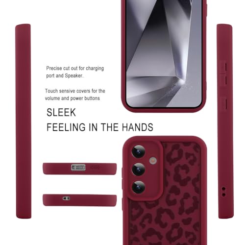 Image of Compatible with Samsung Galaxy S24 Plus Case, Wine Red