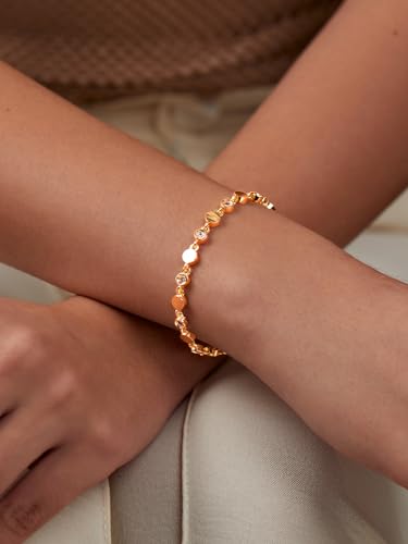 Image of MINUTIAE Adjustable Stylish Dazzling Party Bling Stackable Bracelet for Women
