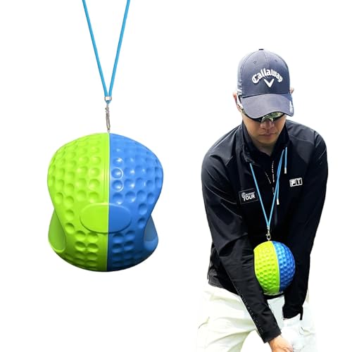 Portable Golf Swing Trainer Ball, for Beginners, Posture & Motion Correction Aid, with Carry Rope, Lightweight Golf Training Device for Improving Swing Alignment