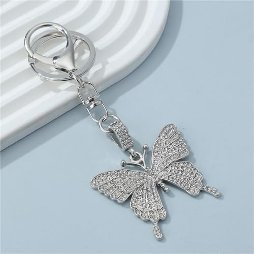 Llavero de coche con mariposa de moda para regalar como colgante de bolsos 2
