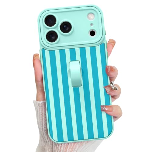 KANGHAR Compatible with iPhone 18 Pro Max Case Stripes Cute Pattern -Blue