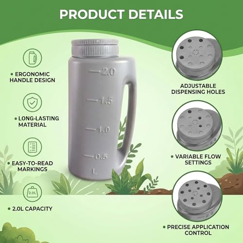Esparcidor manual ajustable para semillas y fertilizante miniatura 3
