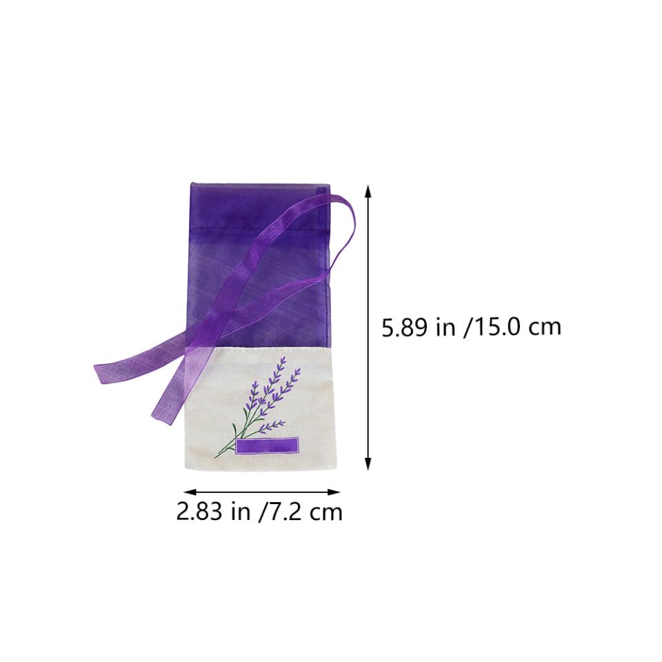 minkissy 24 Pcs Bolsitas de Lino Lavanda miniatura 2