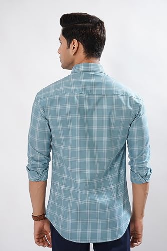 Image of Royaltail Cornflower Blue Check Oxford Cotton Premium Shirt