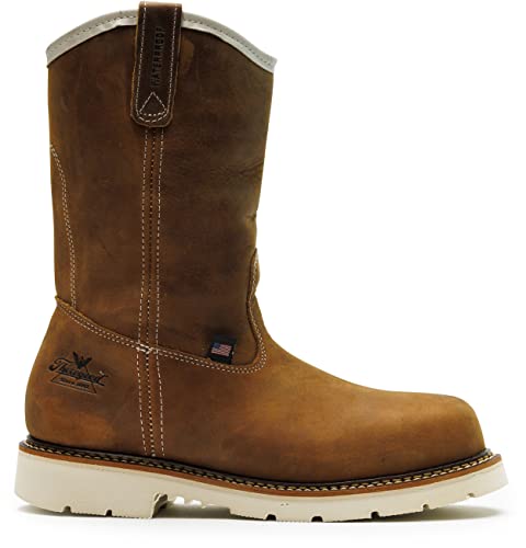 Image of Thorogood American Heritage 11 inch Steel Toe Wellington Boots for Men - Premium Full-Grain Leather, Slip-Resistant Heel Outsole and Comfort Insole