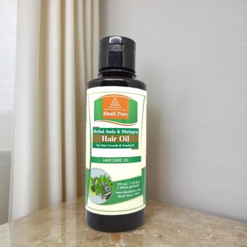 Khadi Pure Herbal Amla & Bhringraj Hair Oil, 210 ml