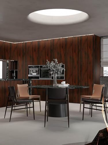 Image of VKR Self-Adhesive Wallpaper - Peel & Stick Vinyl Contact Paper for Walls, Cabinets, Drawers & Countertops | Durable Waterproof Decorative Wood Texture Film for Home (45 x 300cm, Dark Wood Grain)