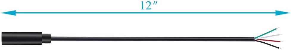 Fancasee (2 Pack Replacement 3.5mm Female Jack to Bare Wire Open End TRRS 4 Pole Stereo 1/8" 3.5mm Jack Plug Connector Audio Cable for Headphone Headset Earphone Microphone Cable Repair