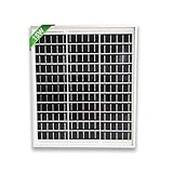 15W Monocrystalline 18 Volt Solar Panel for Charging 12V Battery of RV Boat Trailer or powering 12V Lights, Battery Charging Packs and Other Off-Grid Applications