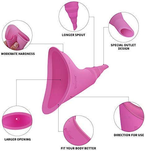 image for Unigear Female Urination Device, Portable Leakproof Urinal Funnel Lets