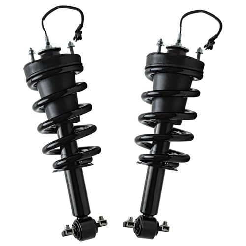 Image of Detroit Axle - 10pc Front Struts Kit for 2015-2018 Chevy Silverado 1500 GMC Sierra Tahoe Suburban Yukon XL, 2 Struts Coil Spring 2 Upper Control Arms Ball Joint 2 Sway Bars 4 Outer Inner Tie Rods