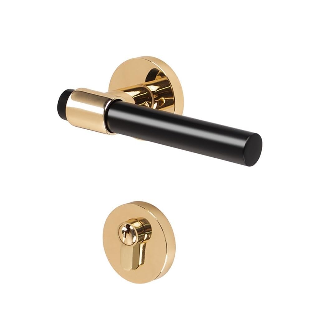 Juaksqzyi Black Door Levers Entry Door Handle With Lock For Front Entrance And Bedrooms Mechanical Split Door Lock Deadbolt Set
