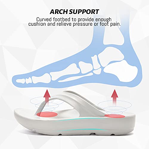 Image of FUNKYMONKEY Women's Comfort Flip Flops with Arch Support - Lightweight EVA Thong Sandals for Walking, Beach, and Daily Wear - Cushioned Footbed & Anti-Slip Sole