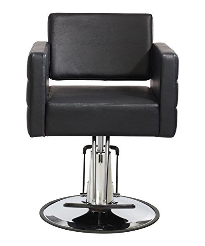 Buy-Rite Salon & Spa Equipment Icon Styling Chair For Professional Salons And Barbers, Black Modern Hair Stylist Chair - Wide Seat, Quilted Design, Strong Frame And Hydraulic Pump, Ylg-192-Blk #TOP3