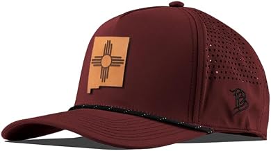 Branded Bills New Mexico Tan Leather Curved 5 Panel Rope, Snapback Closure, Lightweight, Comfortable Baseball Cap