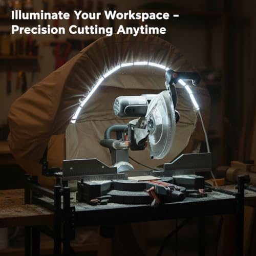 Miter Saw Dust Hood with LED Light