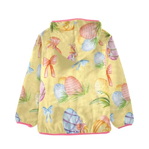 OTVEE Colorful Easter Eggs Kids Hoodie Jacket Fall Spring Full Zip Warm Outwear Coats2