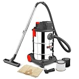 X Performer Nass- und Trockensauger, wiederaufladbar, 20 V, mit Induktionsmotor – 30 l Edelstahl ohne Akku geliefert