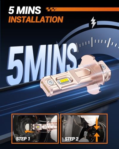 SEALIGHT H3 LED Fog Light Bulb, Upgrade 14000LM 600% Super Brighter 1:1 Mini Size Plug-n-Play, Super Heat Dissipation Performance, H3ll H3 Led Bulb Fog Lights for Car, Truck, SUV, Pack of 2 - View 8