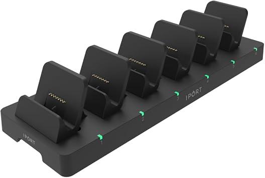 IPORT 72308 Connect MultiDock Charge 6 iPads at Once | 27W Fast Charging | Magnetic Alignment | LED Status Indicators | Organized Multi-Device Docking for Retail, Education, and Hospitality