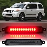 Cxdar Third 3rd Brake Light LED for 2005-2015 Nissan Armada, High Mount Rear Brake Lights Assembly for 2004-2010 Infiniti QX56, Waterproof Center Cab Lamp Stop Light