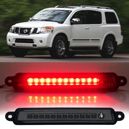 VOLUNTARY SAFETY RECALL CAMPAIGN 2016-2019 Nissan Sentra; Stop Lamp Switch Replacement 6 Cxdar Third 3rd Brake Light LED for 2005-2015 Nissan Armada, High Mount Rear Brake Lights Assembly for 2004-2010 Infiniti QX56, Waterproof Center Cab Lamp Stop Light