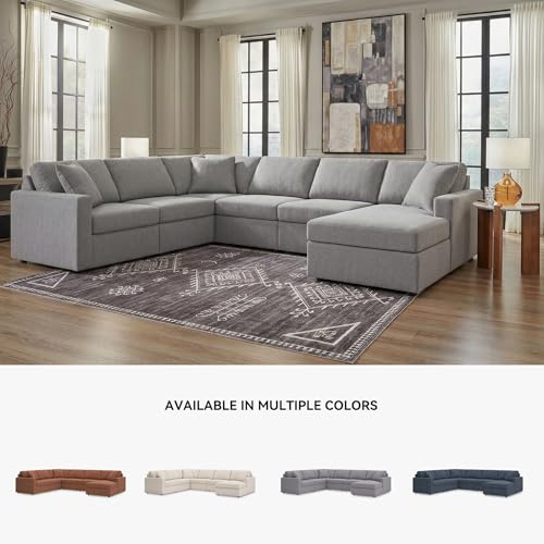 Image of Signature Design by Ashley 6-Piece Modular Sectional Sofa, Granite