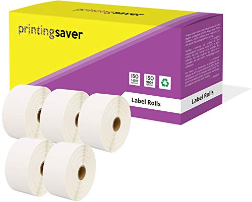 5 Compatible Rolls 52mm x 25mm White Direct Thermal Labels for Zebra GK420d GK420t GC420d GX420d GX420t GC420t GX430t GT800 LP2844 TLP 2844