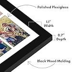 Americanflat 4x6 Collage Picture Frame with Polished Plexiglass - Multi Picture Frames Fit Nine 4x6 Photos or Use as One 14x20 Frame for Wall Display - Signature Collection - Black - Image 3