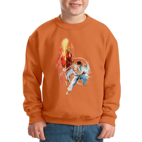 Sweatshirt enfant Ryu Ken pull coton chaud jeux combat - 2