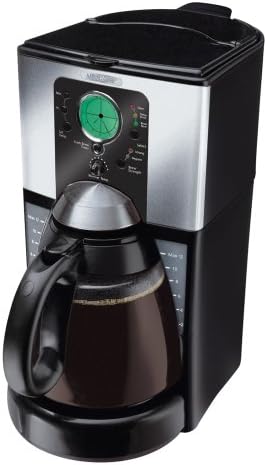 Mr. Coffee FTX21 12-Cup Programmable Coffeemaker, Silver and Black
