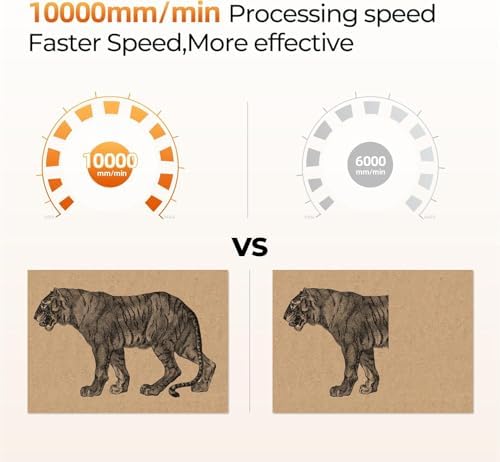 Bild 3 - ACMER S1 6W Laser graviermaschine Anfänger, Tragbarer Laserschneider & Gravurgerät für DIY Holz, Metall, Acryl, Leder,130x130mm Gravurbereich, Laserklasse 4,Ideal für Kleinunternehmen