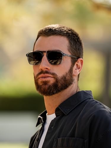 WearMe Pro Polarized Modern Aviator One-Bridge Square Mens Sunglasses3