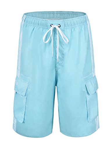 Image of Nonwe Men's Beachwear Board Shorts Quick Dry with Mesh Lining Swim Trunks