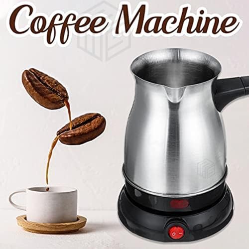 Image of Drumstone 𝟏𝟓-𝐘𝐞𝐚𝐫𝐬 𝐖𝐚𝐫𝐫𝐚𝐧𝐭𝐲 Stainless Steel Electric Turkish Coffee Maker | Fast Heating Portable Coffee Pot | Easy Brew Machine for Home Office Travel | Ideal Gift