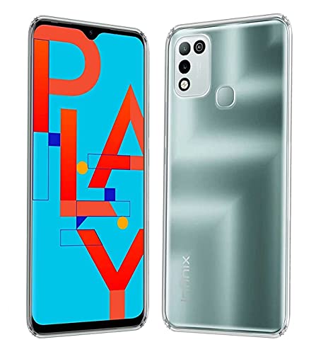 Image of Soft Flexible Silicone Back Cover Compatible with Infinix Hot 10 Play, Transparent Case