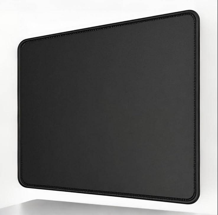 Mouse Pad, New Non-Slip Rubber & Waterproof Black Mousepad with Stitched Edges for Gaming, Office & Home,Size 10.24 x 8.26 x 0.12 inches, Black