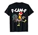 Funny F-Awk-F Chicken F-Caw-F Rooster Pun Retro T-Shirt