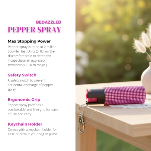 Odds Shifter Self Defense Kit for Women – Lipstick Stun Gun (1.6 µC) and 0.5 oz Pepper Spray Combo with Rechargeable Design & Rhinestone Heart Keychain, Stylish Pink Set by OddsShifter - Used condition - Image 9