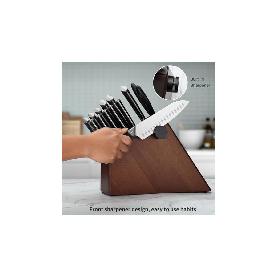 5C-Pro-15-Piece-Knife-SetUltra-Smooth-Cutting-Professional-Grade-Sharp50Cr15Mov-Stainless-Steel-Kitchen-Knife-Block-Set-with-SharpenerHandle-Ergonomic-And-Full-Tang-DesignWith-Gift-Box 5C Pro 15-Piece Knife Set, Ultra-Smooth Cutting Professional Grade Sharp,50Cr15Mov Stainless Steel Kitchen Knife Block Set with Sharpener, Handle Ergonomic And Full Tang Design,With Gift Box