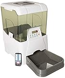 ETTG Automatic Pet Feeder, Automatic Food Dispenser With Voice Recorder and Timer Programmable,RC Feeder 5 Meals For Dogs And Cats With Large Container/LCD Panel, Voice Reminding