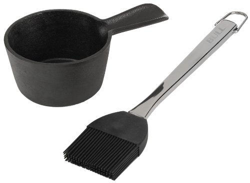 Bull 24129 Cast Iron Sauce Pot with Stainless Handle Silicone...