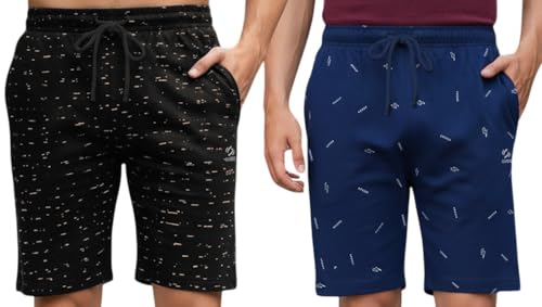 Image of GUIDE Men's Regular Fit Printed Cotton Shorts